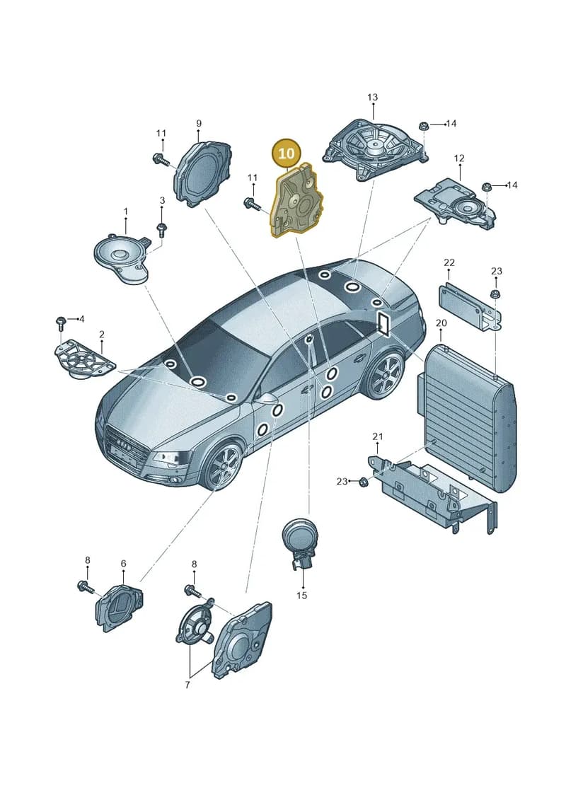 8X0035415B — Audi A8L qu. 3.0 TDI (2009-2014) diagram 696035350, position 10