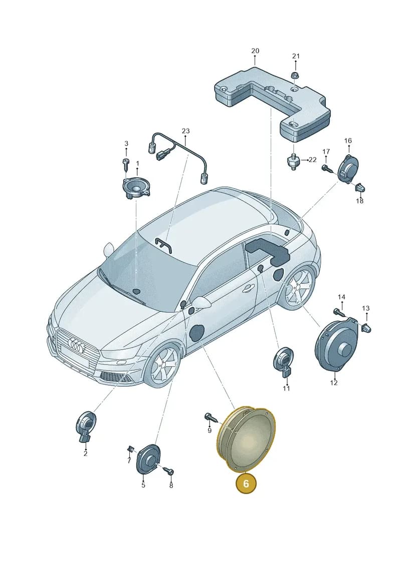 8X0035415D — Audi A1 Sportback (2014-2018) diagram 792035350, position 6