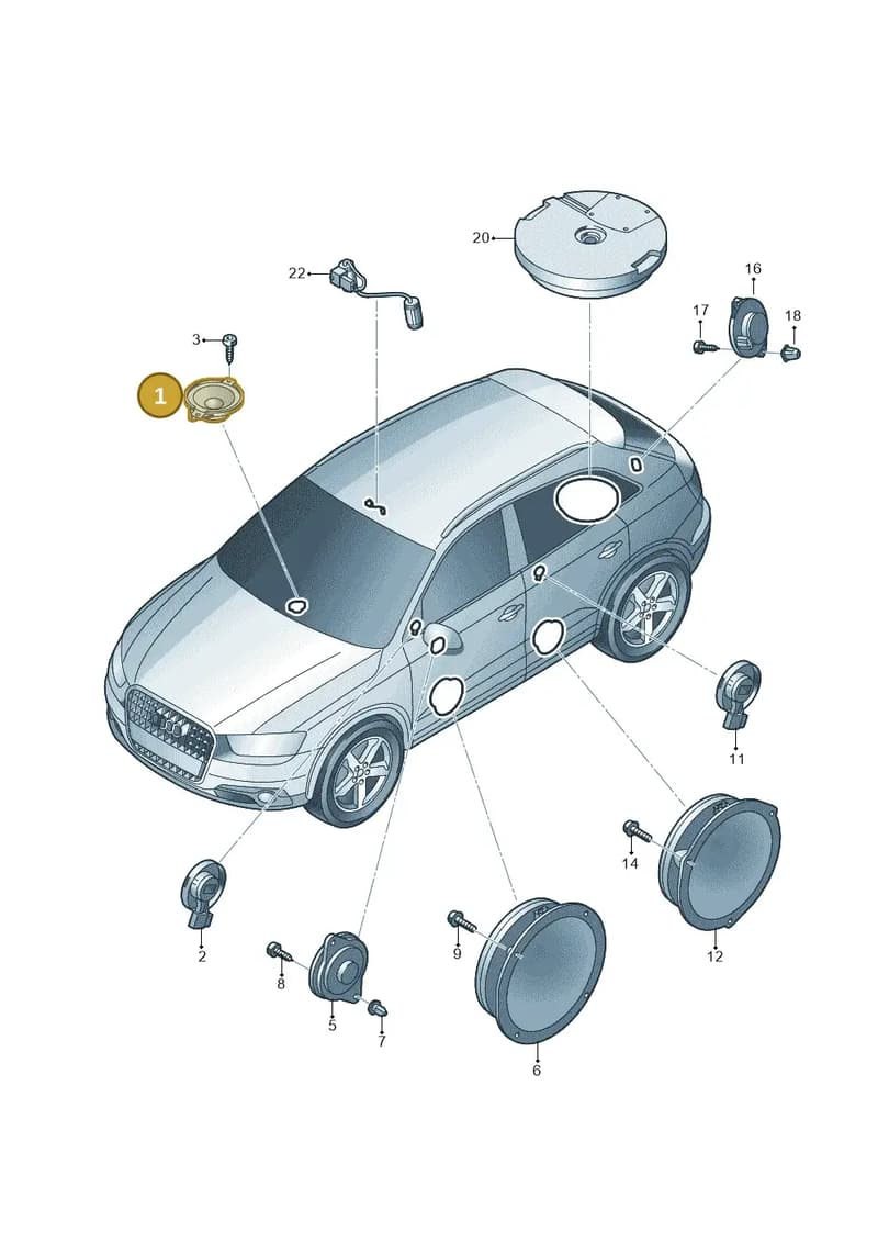 8X0035416A — Audi Q3 1.4 (2016-) diagram 728035350, position 1