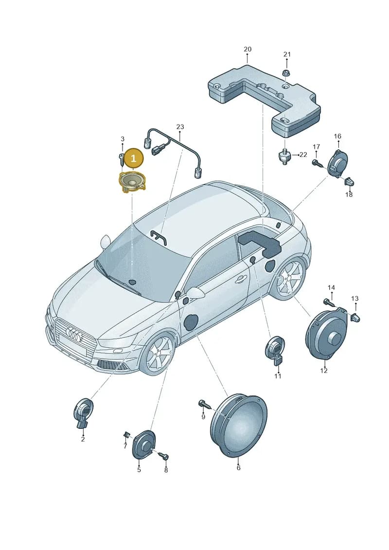 8X0035416C — Audi A1 Sportback (2014-2018) diagram 792035350, position 1