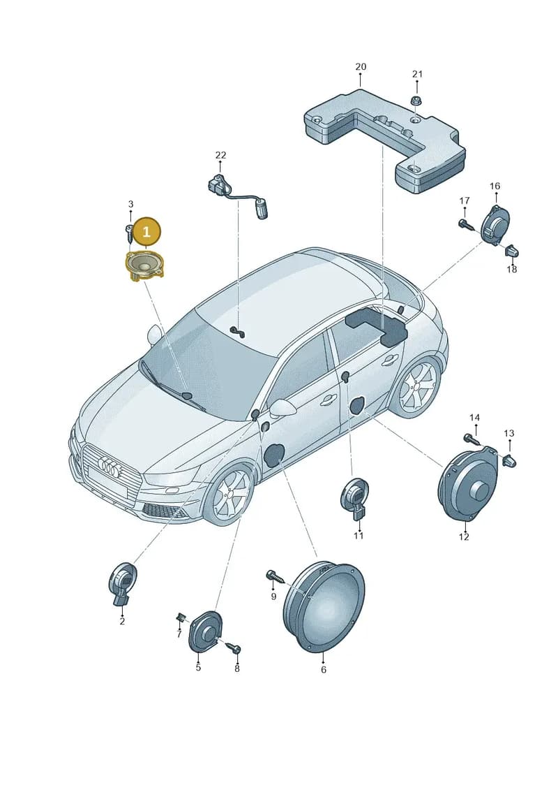 8X0035416C — Audi A1 Sportback (2014-2018) diagram 792035360, position 1