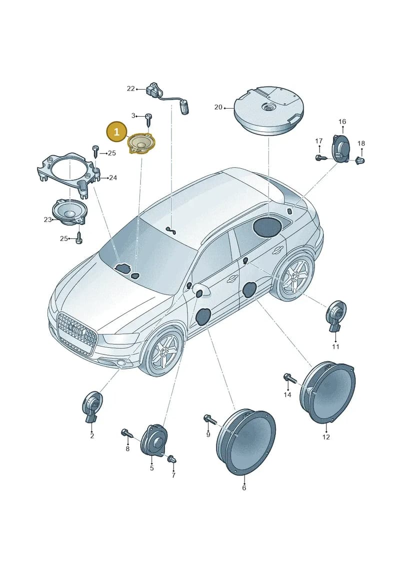 8X0035416C — Audi Q3 (2014-2019) diagram 855035350, position 1