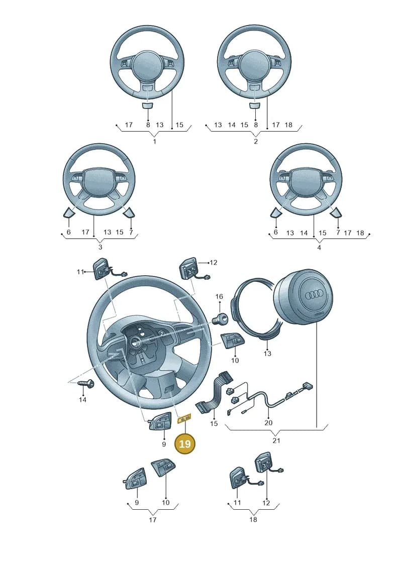 8X0419685 — Audi A7 Sportback (2014-2018) diagram 696419000, position 19