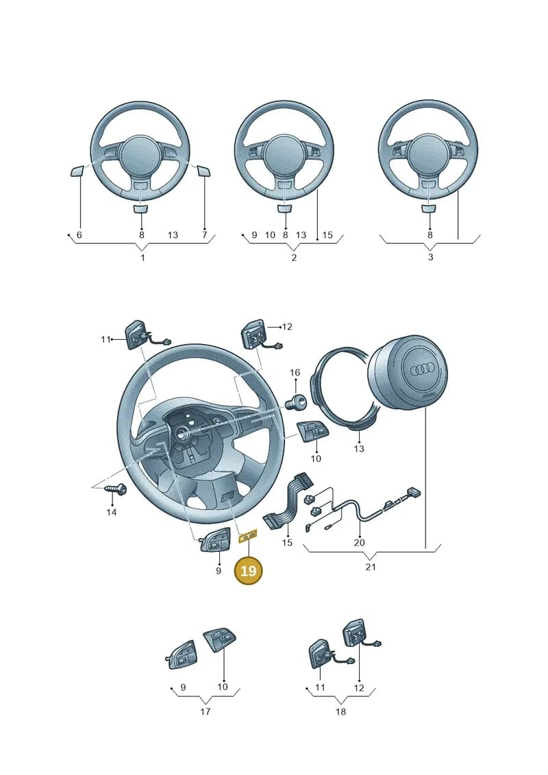 8X0419685 — Audi A1 Sportback (2014-2018) diagram 708419000, position 19