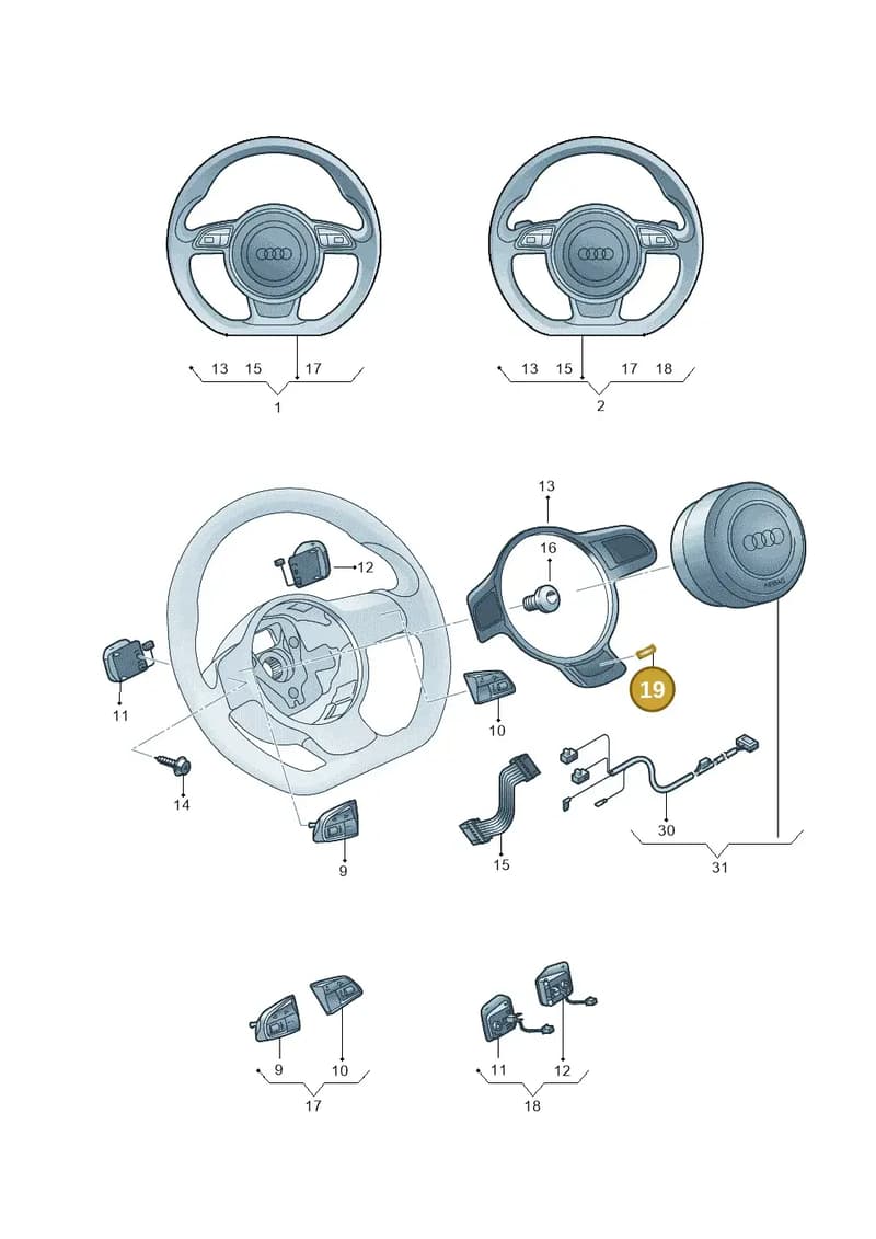 8X0419685 — Audi Q3 (2014-2019) diagram 724419100, position 19