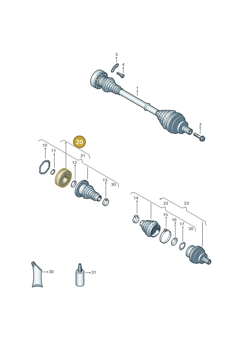 8X0598103 — Audi TTRS Plus Coupe (2009-2014) diagram 656501100, position 20