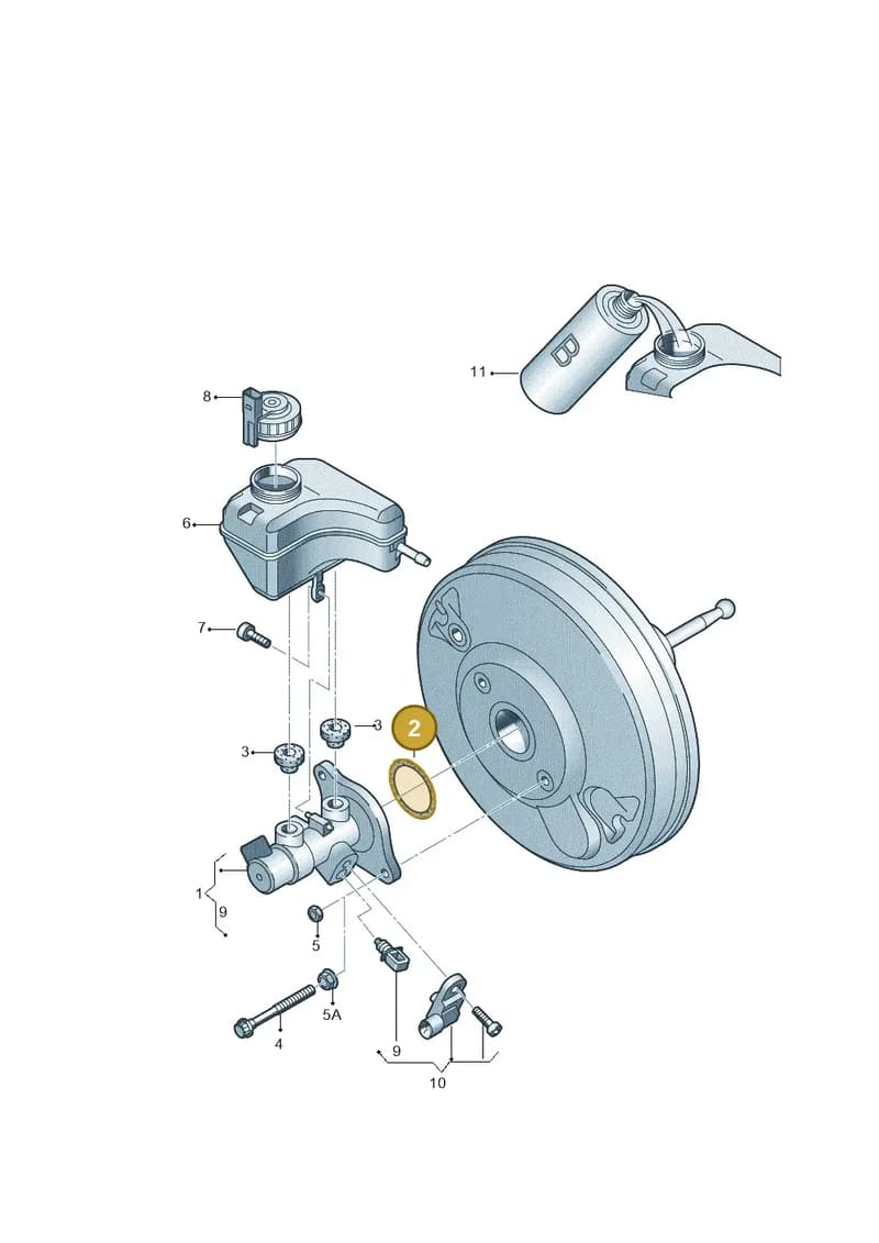 8X0611243 — Audi A1 Sportback (2010-2015) diagram 460611100, position 2