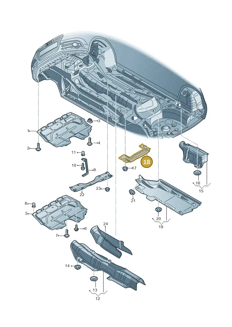 8X0802127A — Audi A1 Sportback (2014-2018) diagram 708825000, position 18