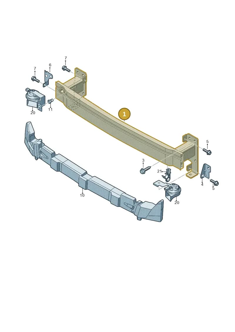 8X0807109C — Audi A1 Sportback (2014-2018) diagram 792807000, position 1