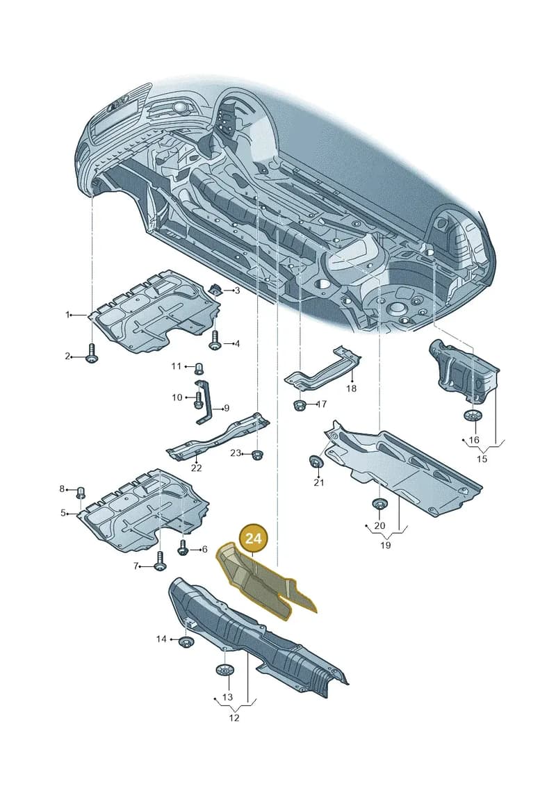8X0825469A — Audi A1 Sportback (2014-2018) diagram 708825000, position 24
