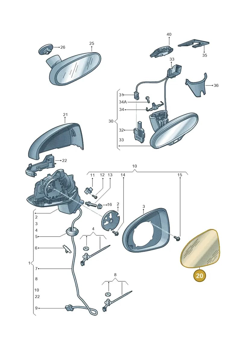 8X0857536D — Audi A1 Sportback (2010-2015) diagram 708857400, position 20