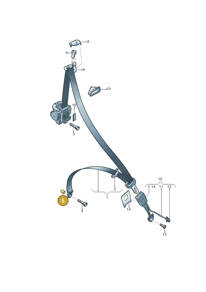 8X0857937 — Audi TTS (2014-2023) diagram 850857600, position 5