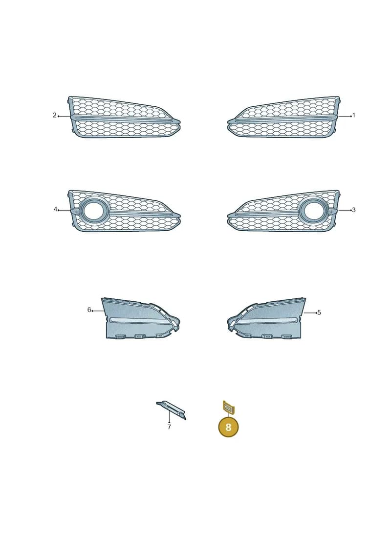 8X0867189 — Audi A8 (2013-2018) diagram 771807360, position 8