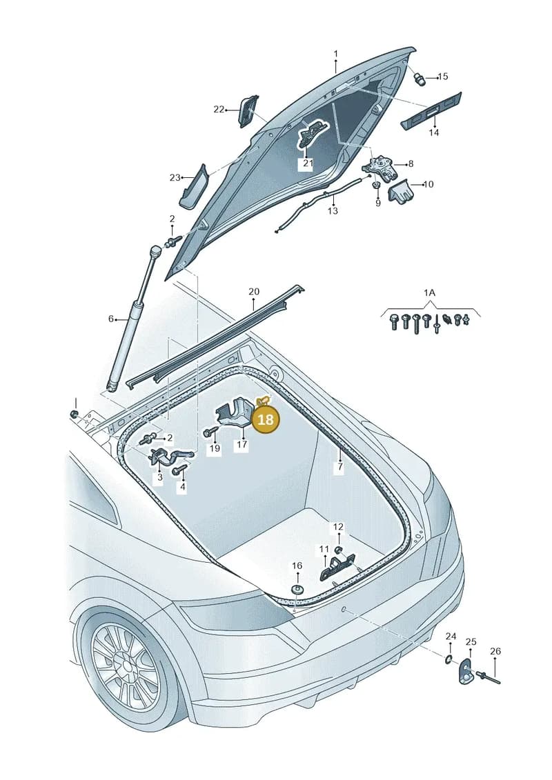 8X0867334 — Audi TT RS (2016-2023) diagram 850827000, position 18