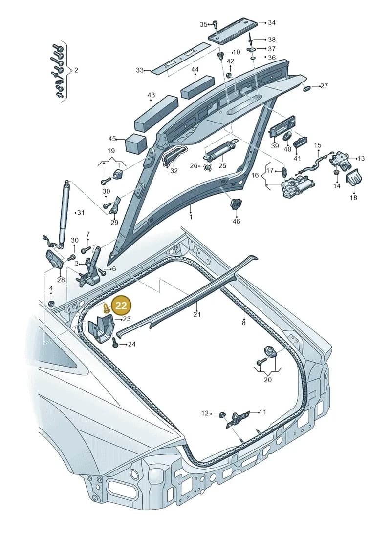 8X0867334 — Audi RS7 Sportback (2019-2025) diagram 435827000, position 22