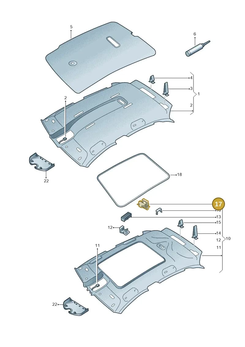 8X0867633 — Audi RS Q3 (2013-2018) diagram 764867550, position 17