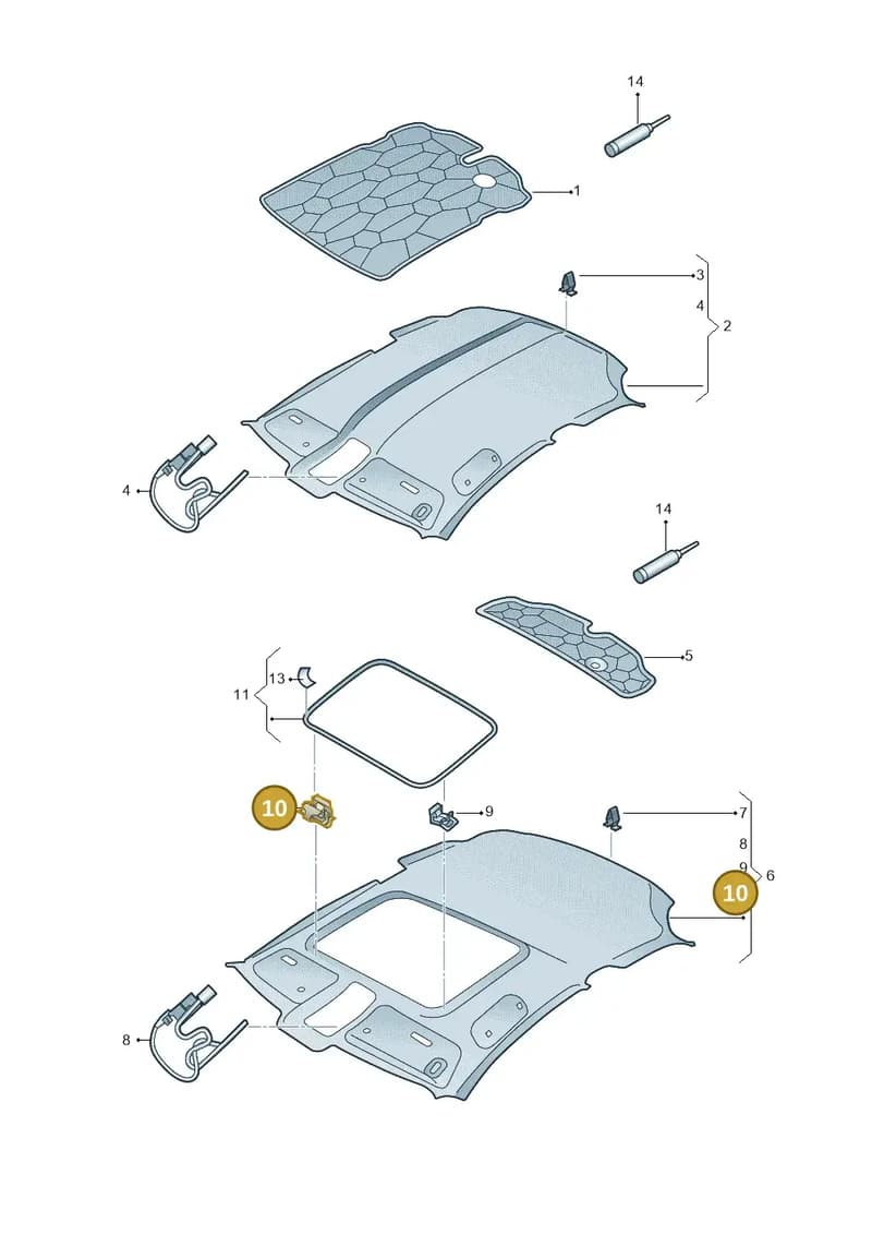 8X0867633 — Audi A3 Sportback (2016-2020) diagram 890867560, position 10