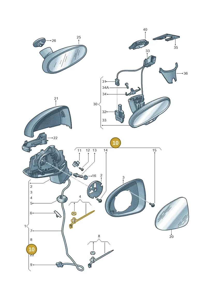 8X0898011 — Audi A1 Sportback (2010-2015) diagram 708857400, position 10