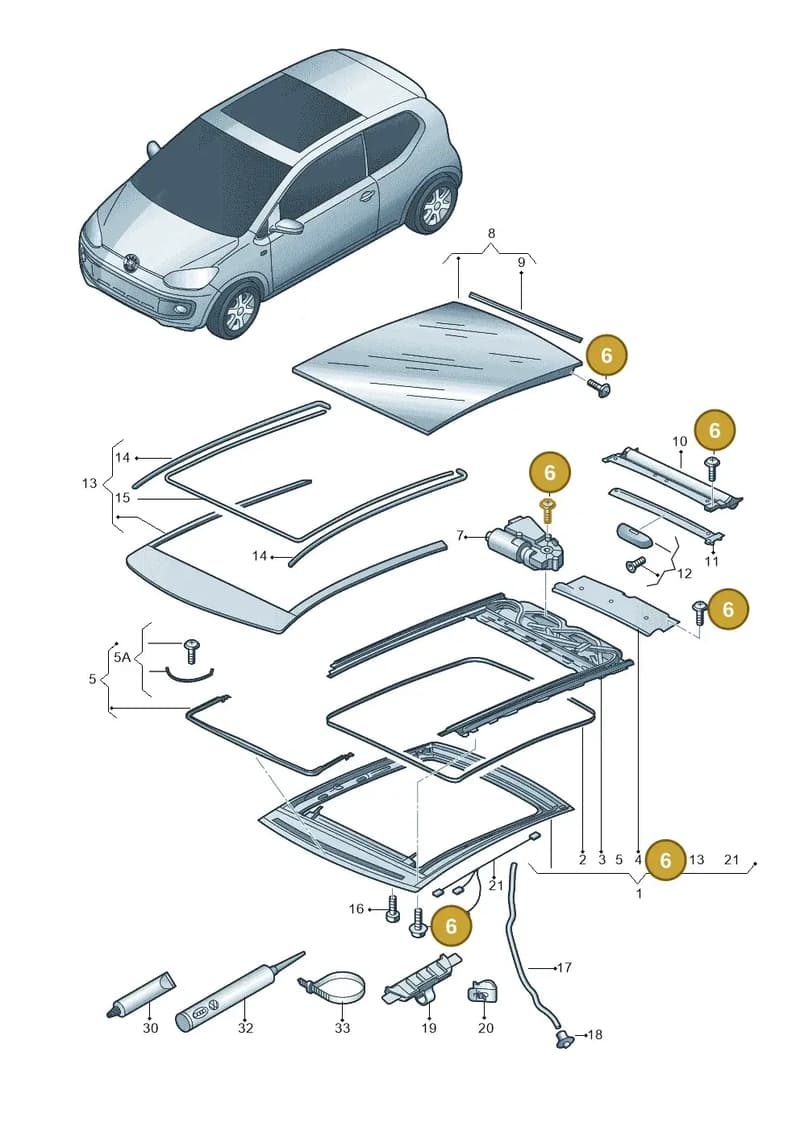 8X0898803C — Skoda Citigo (2011-2019) diagram 727877000, position 6