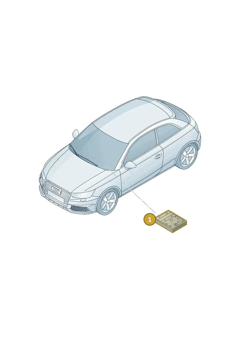8X0907063AJ — Audi A1 Sportback (2014-2018) diagram 792907020, position 1