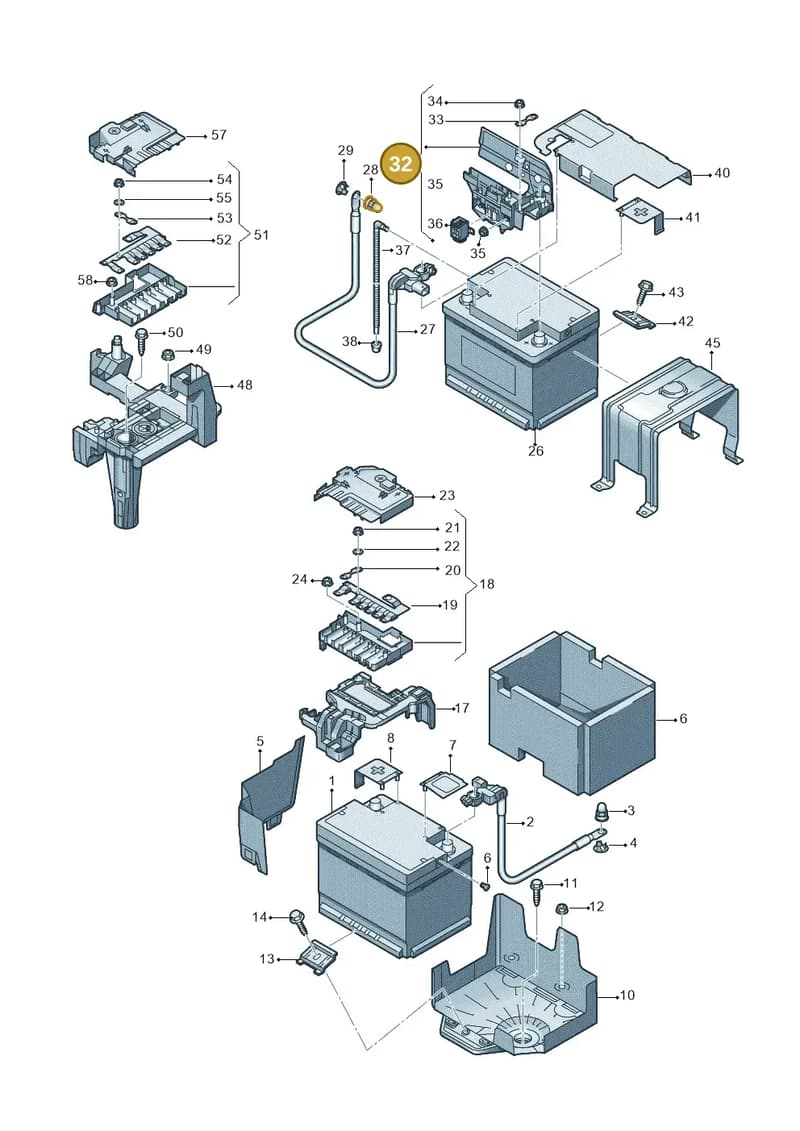 8X0915459 — Audi A1 Sportback (2010-2015) diagram 708915000, position 32
