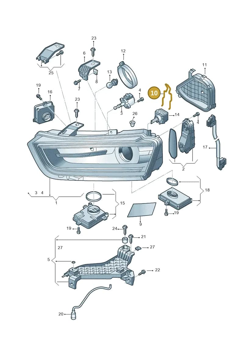 8X0941160 — Audi RS Q3 (2013-2018) diagram 728941100, position 10