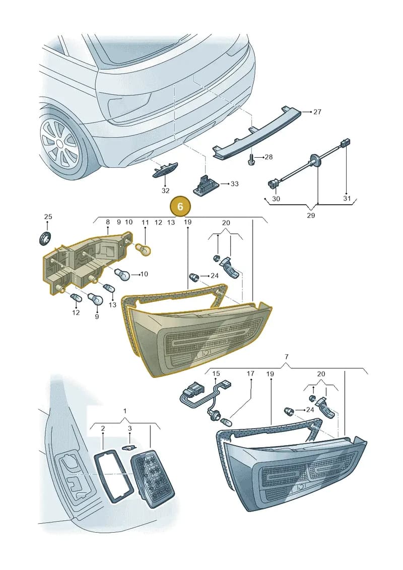 8X0945093D — Audi A1 Sportback (2014-2018) diagram 792945000, position 6