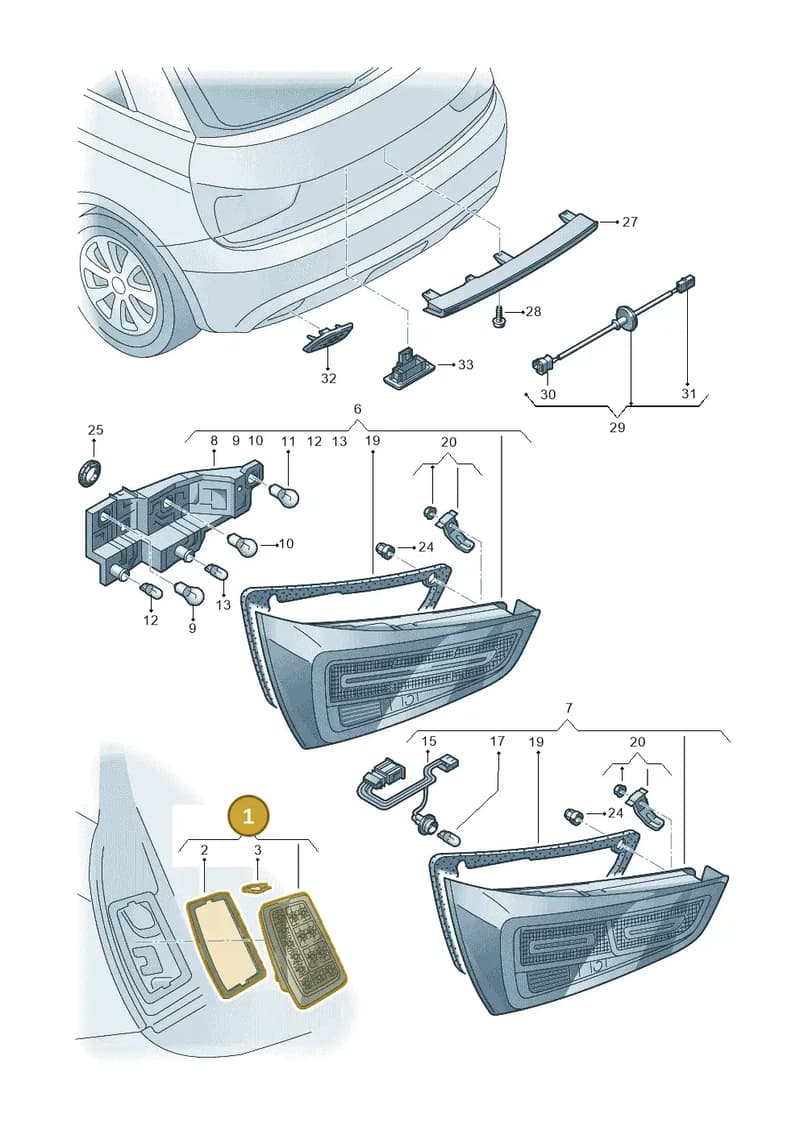 8X0945096 — Audi A1 Sportback (2014-2018) diagram 792945000, position 1