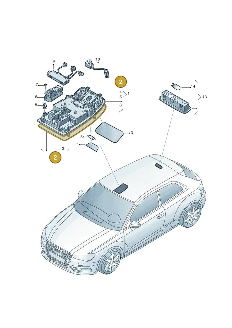 8X0947133BJ3 — Audi A3 Sportback (2012-2016) diagram 745947000, position 2