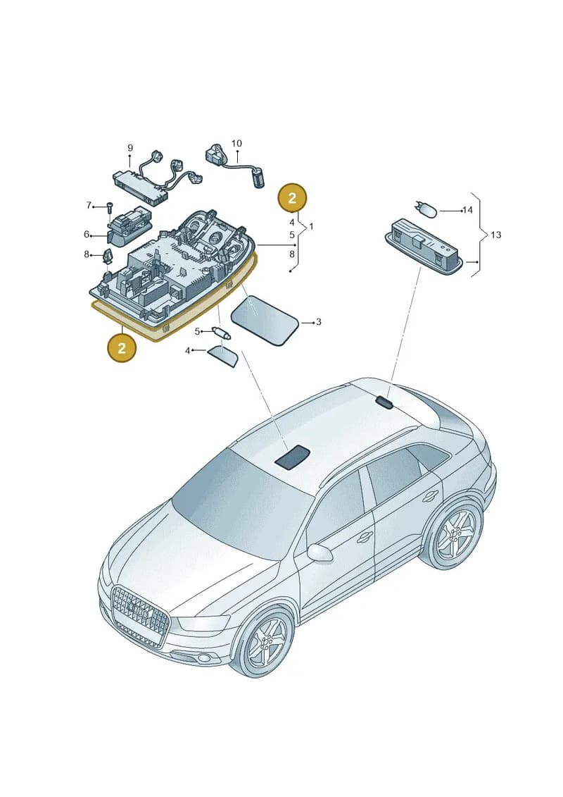 8X0947133ET1 — Audi RS Q3 (2013-2018) diagram 764947000, position 2