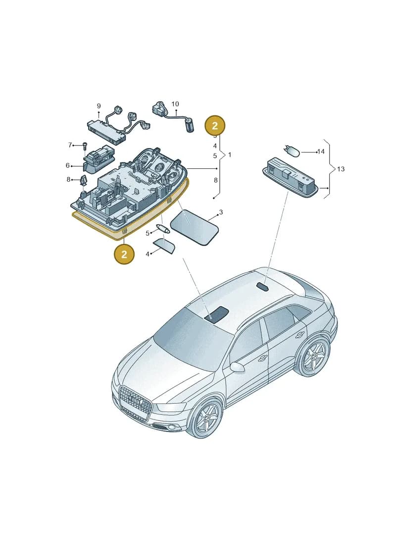 8X0947133ET1 — Audi Q3 1.4 (2016-) diagram 855947000, position 2
