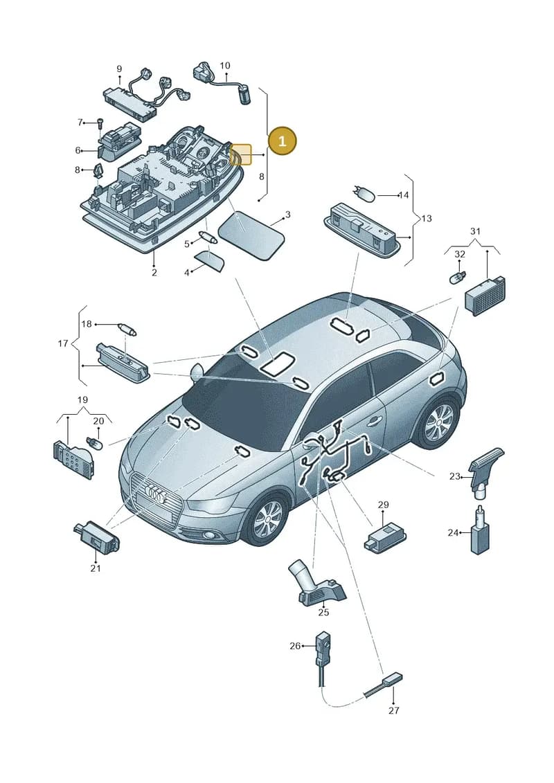 8X0947135AL6PS — Audi Q3 1.4 (2012-2016) diagram 708947000, position 1