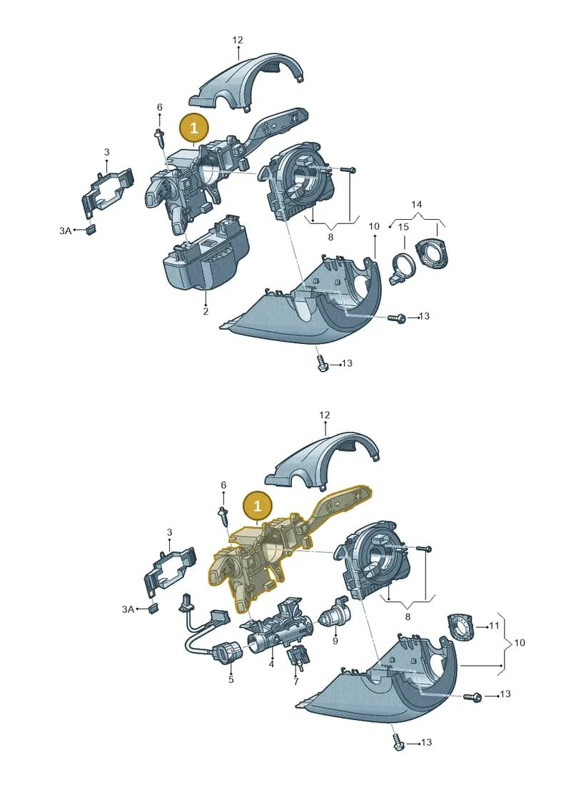 8X0953502E4PK — Audi Q3 (2014-2019) diagram 728905700, position 1