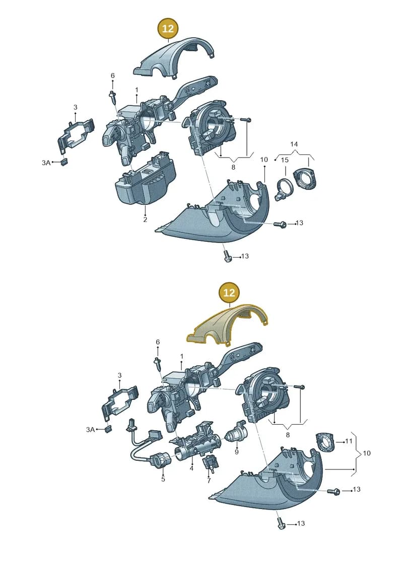 8X09535154PK — Audi A1 Sportback (2014-2018) diagram 728905700, position 12