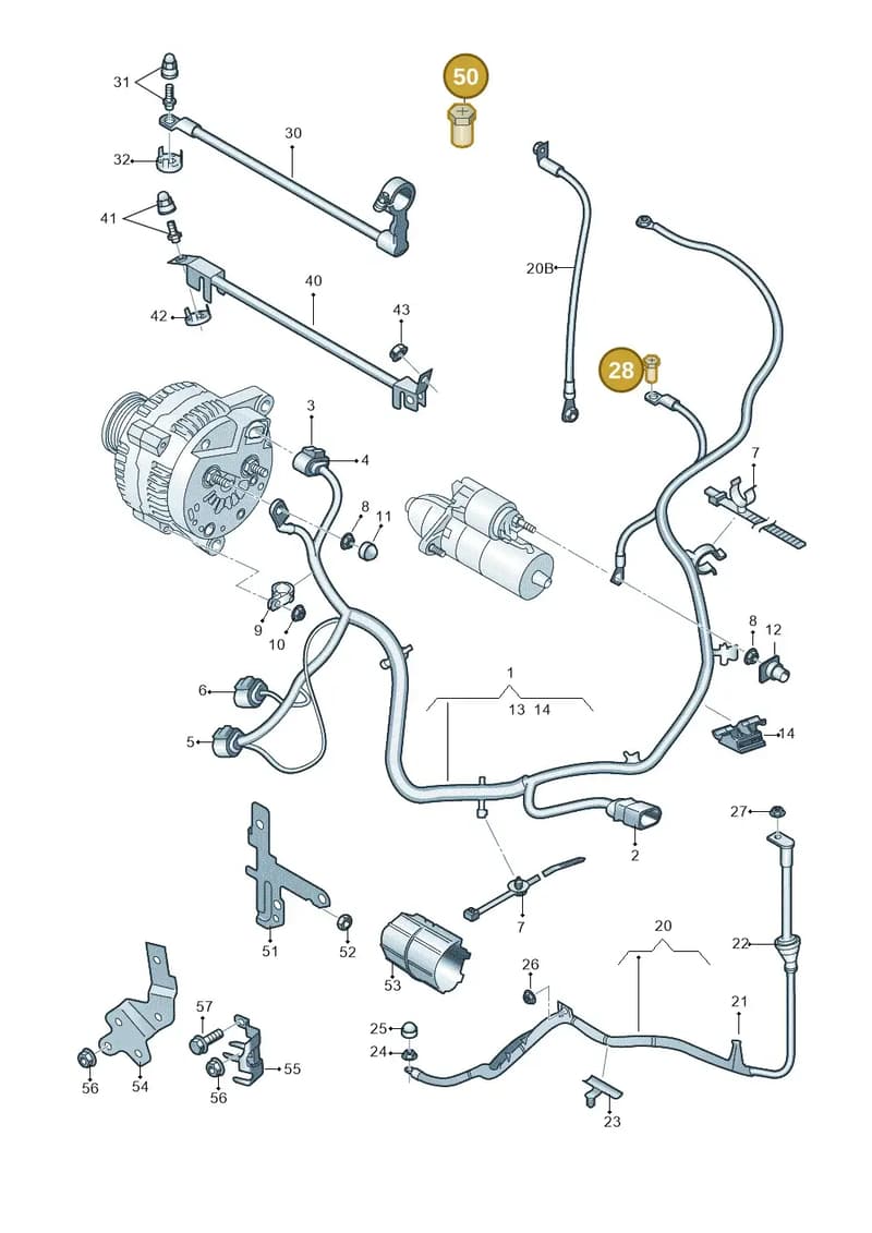 8X0972501A — Skoda Rapid (2012-2022) diagram 792972000, position 28+50