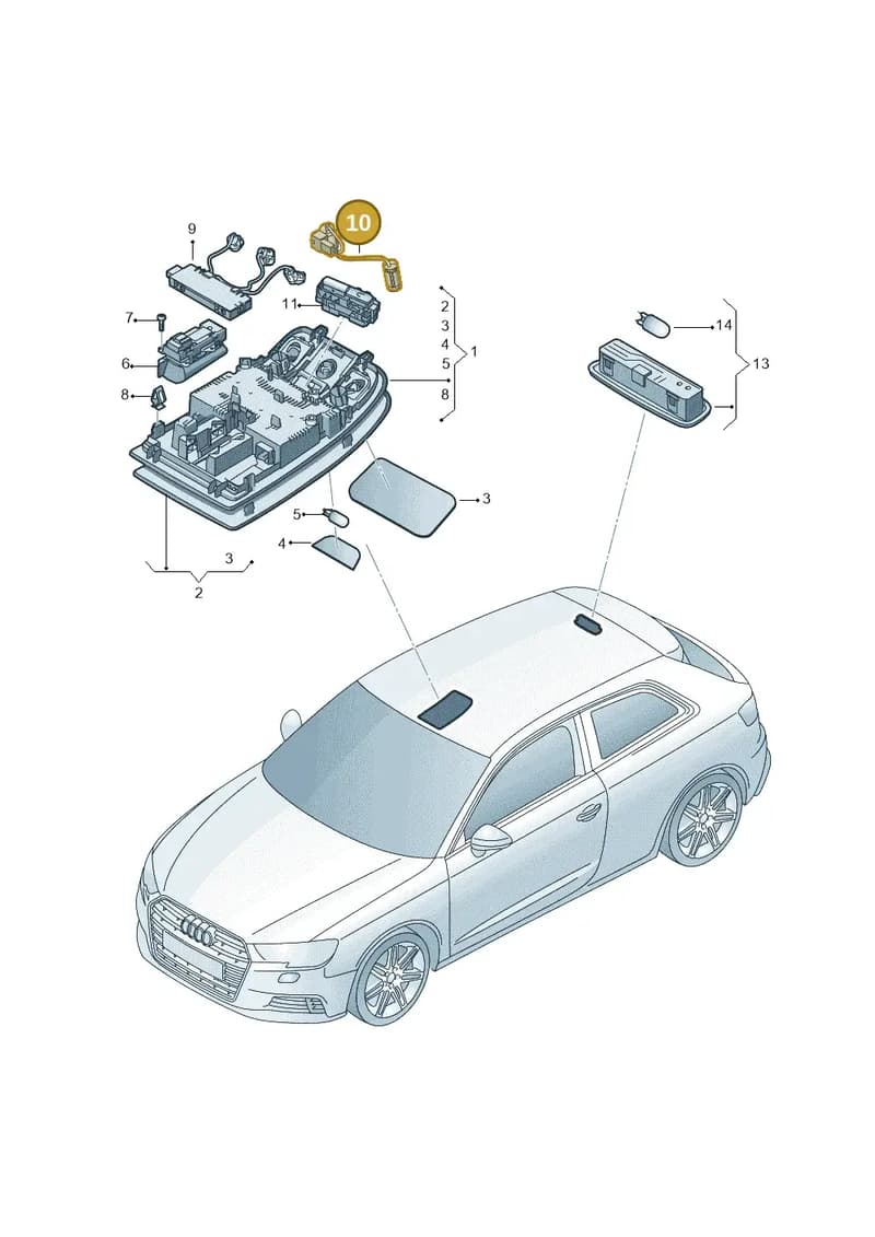 8X1035711D — Audi RS3 Limousine (2017-2020) diagram 890947020, position 10