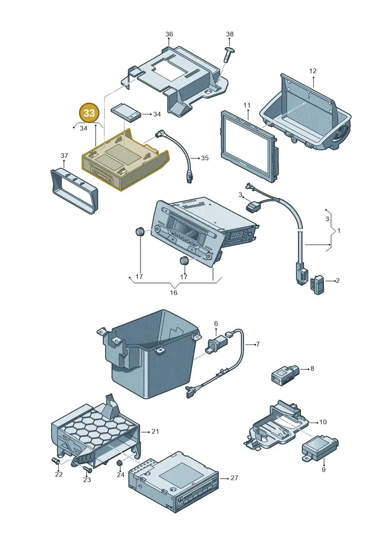 8X1035751A — Audi Q3 (2014-2019) diagram 728035380, position 33