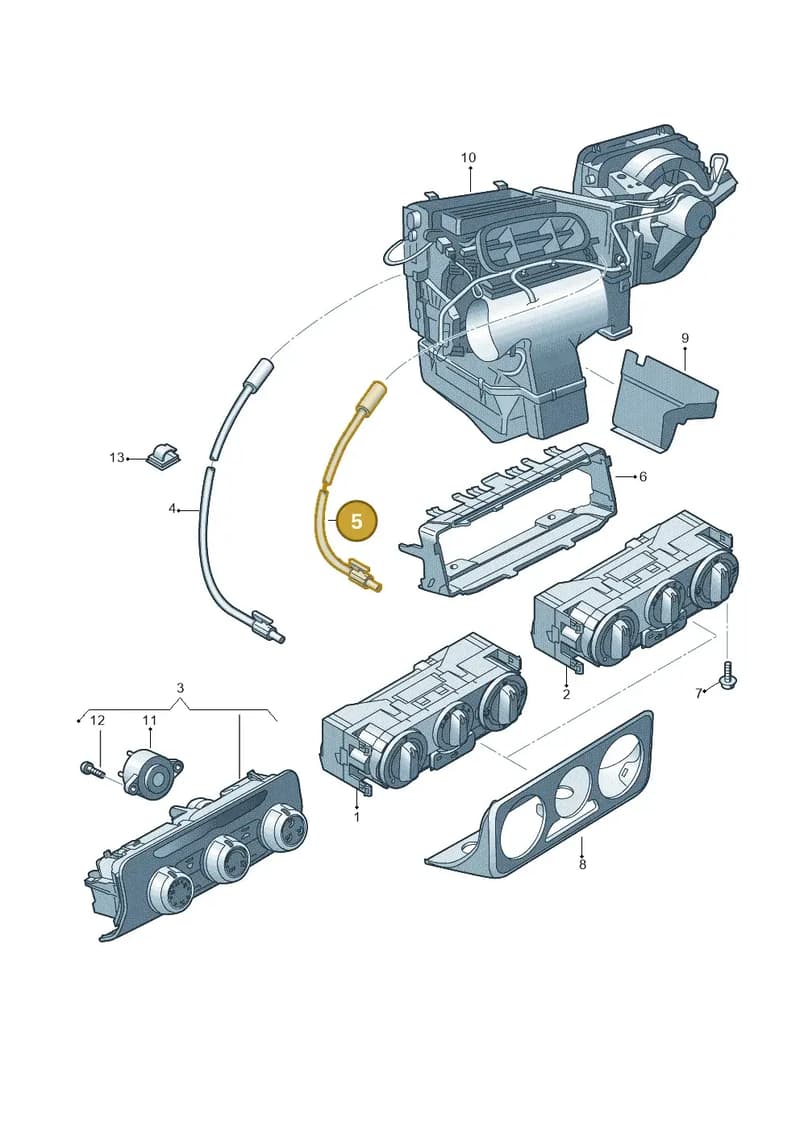 8X1819287 — Audi A1 Sportback (2014-2018) diagram 708819400, position 5