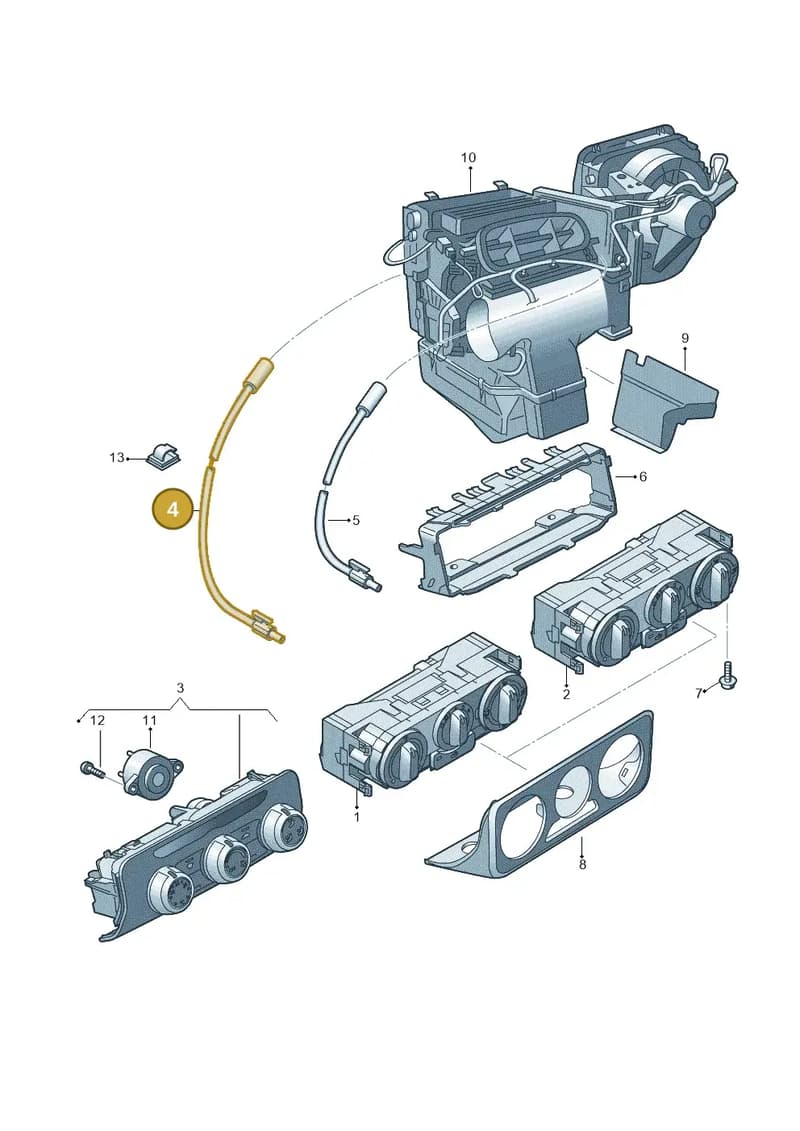 8X1819294 — Audi A1 Sportback (2014-2018) diagram 708819400, position 4
