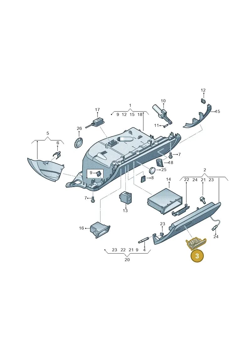 8X1857149B4PK — Audi A1 Sportback (2014-2018) diagram 620857200, position 3