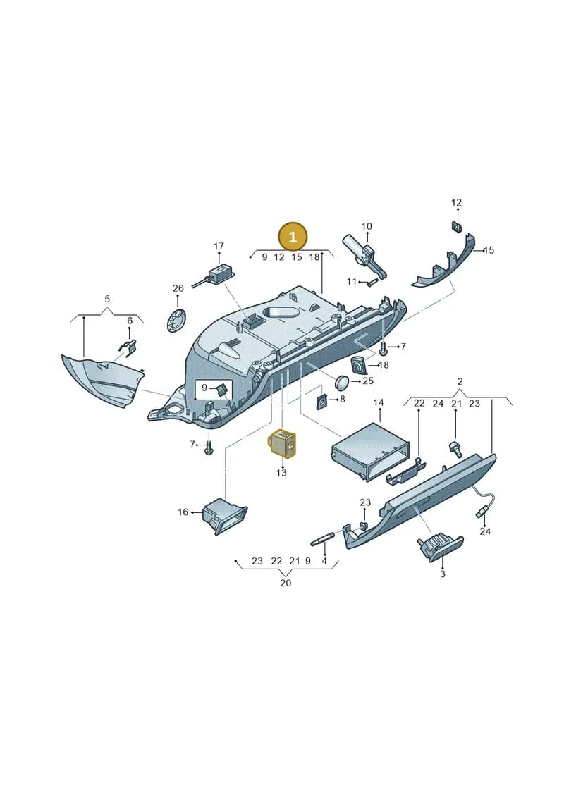 8X28571034PK — Audi A1 Sportback (2014-2018) diagram 620857200, position 1
