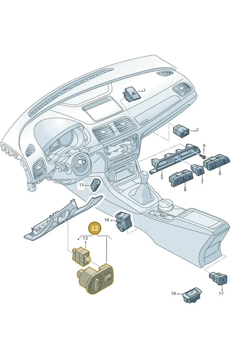 8X2941531AD5PR — Audi Q3 quattro (2011-2015) diagram 728941500, position 12