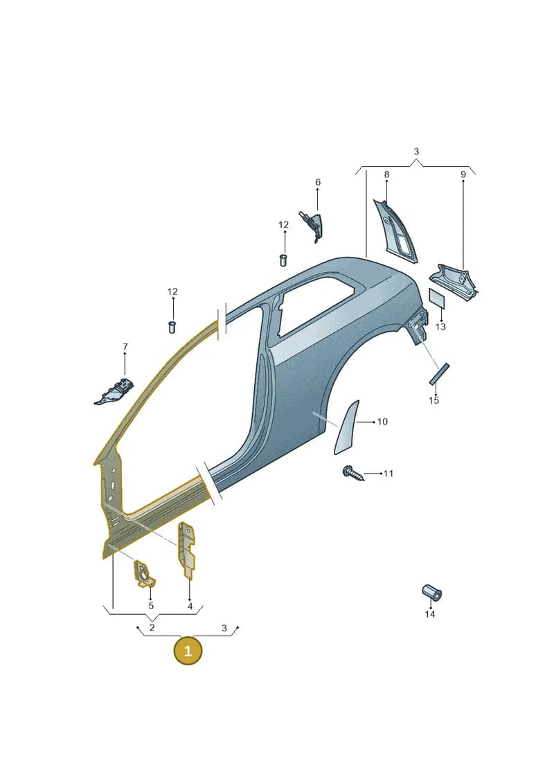 8X3810075 — Audi A1 Sportback (2014-2018) diagram 708809500, position 1