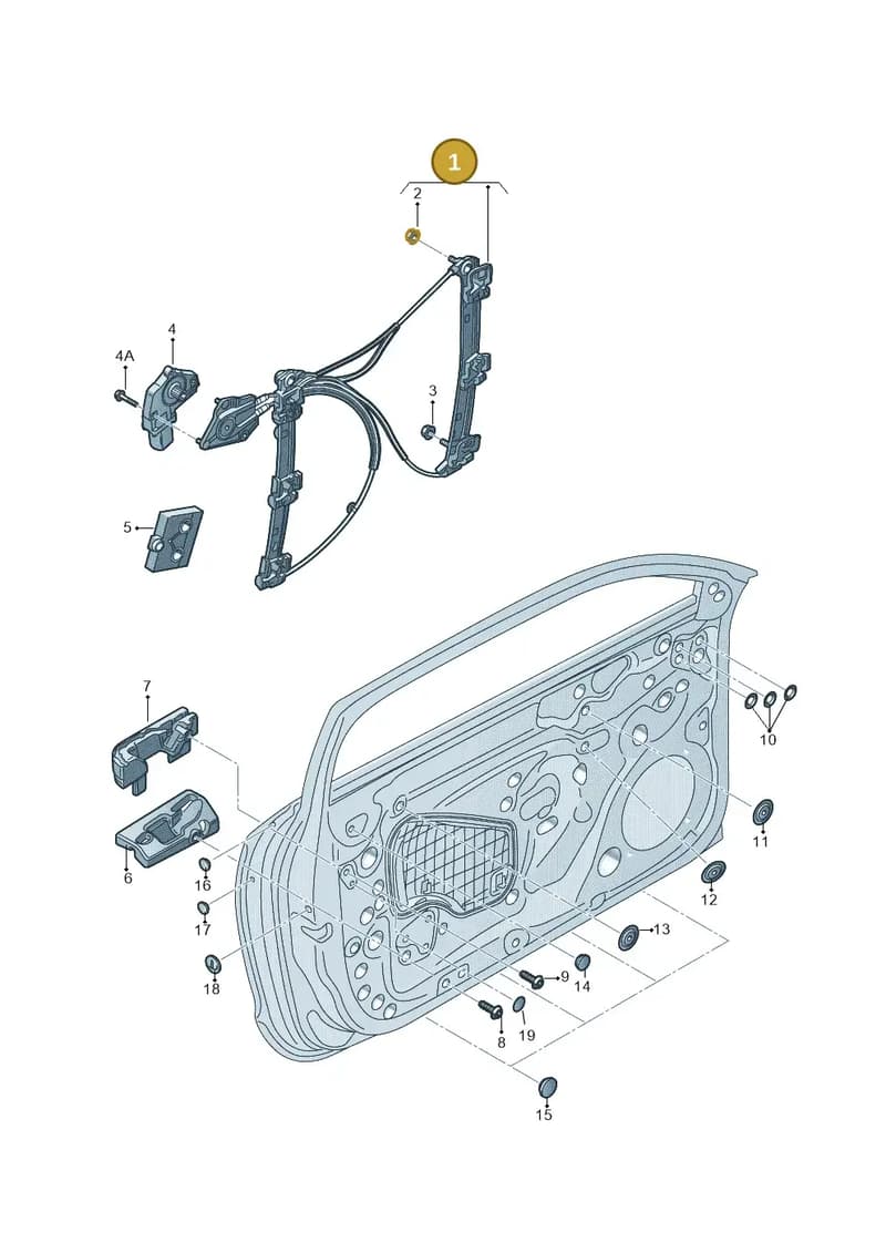8X3837462A — Audi A1 Sportback (2014-2018) diagram 708837600, position 1