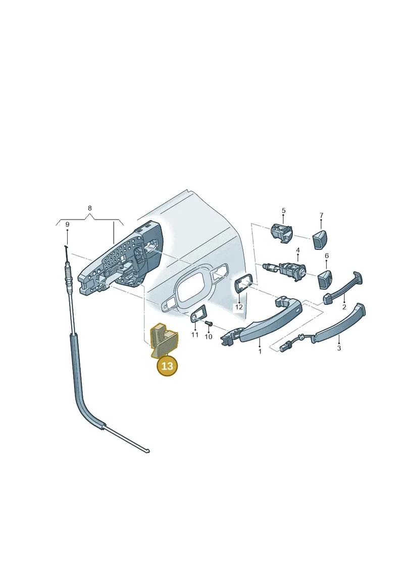 8X3837950B — Audi A1 Sportback (2014-2018) diagram 792837000, position 13