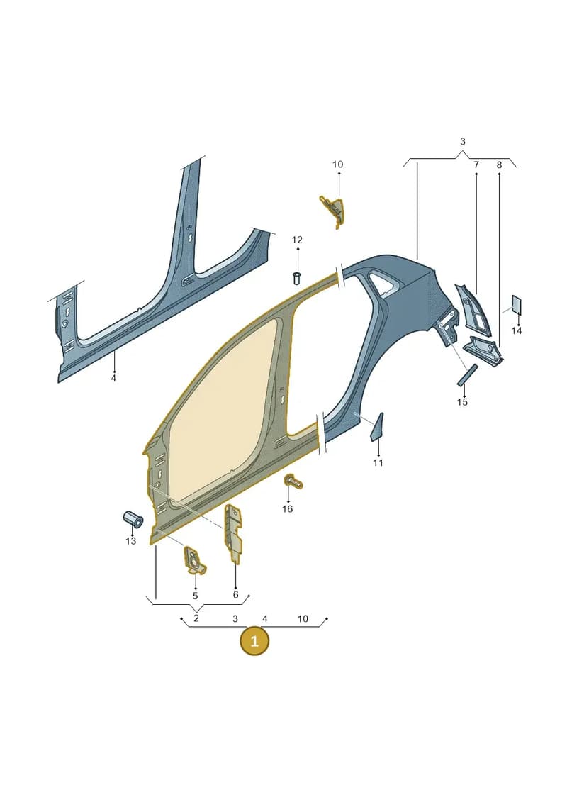 8X4810075 — Audi A1 Sportback (2014-2018) diagram 708809550, position 1