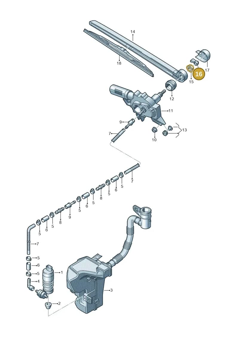 8X4955985 — Audi A1 Sportback (2010-2015) diagram 412955200, position 16