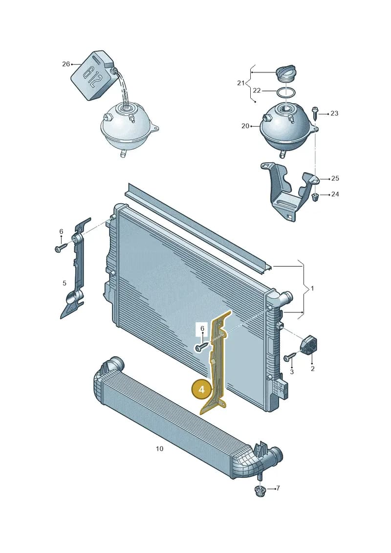 8XA121331C — Audi A1 Sportback (2014-2018) diagram 792121700, position 4