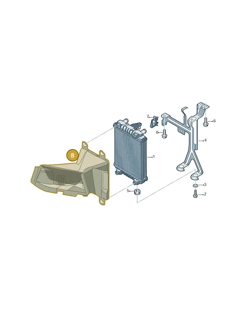 8XA121333B — Audi A1 Sportback (2014-2018) diagram 792121750, position 8