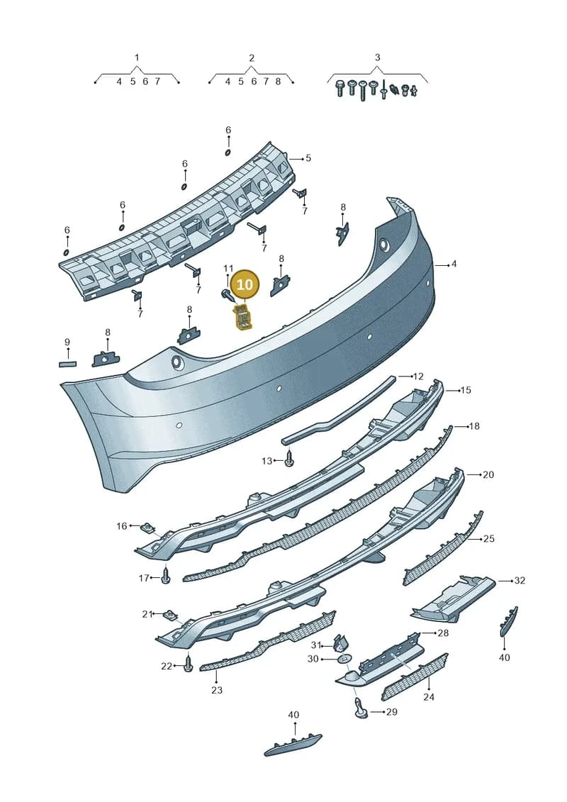 8XA807056 — Audi A1 Sportback (2014-2018) diagram 792807700, position 10